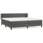 Box spring bed with dark gray velvet mattress 200x200 cm by , Beds and slatted bases - Ref: Foro24-3127512, Price: 561,98 €, ...