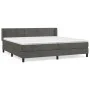 Box spring bed with dark gray velvet mattress 200x200 cm by , Beds and slatted bases - Ref: Foro24-3130980, Price: 549,34 €, ...