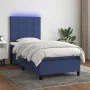 Box spring bed mattress and LED lights blue fabric 80x200 cm by , Beds and slatted bases - Ref: Foro24-3134835, Price: 362,76...