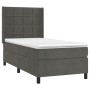 Cama box spring colchón y LED terciopelo gris oscuro 100x200 cm de , Camas y somieres - Ref: Foro24-3139548, Precio: 361,09 €...