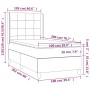 Cama box spring colchón y LED terciopelo gris oscuro 100x200 cm de , Camas y somieres - Ref: Foro24-3139548, Precio: 361,09 €...