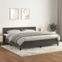 Box spring bed with dark gray velvet mattress 200x200 cm by , Beds and slatted bases - Ref: Foro24-3141324, Price: 540,34 €, ...