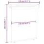 Gray balcony side awning 140x250 cm by , Umbrellas - Ref: Foro24-48428, Price: 77,38 €, Discount: %