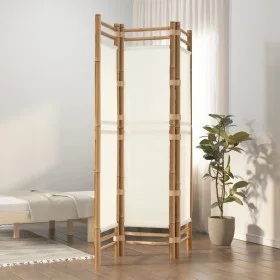 Folding screen with 3 panels bamboo and canvas 120 cm by , Room dividers - Ref: Foro24-350623, Price: 81,45 €, Discount: %