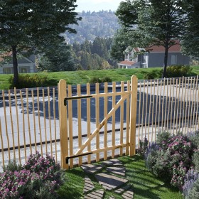 Puerta para valla madera de avellano 100x120cm