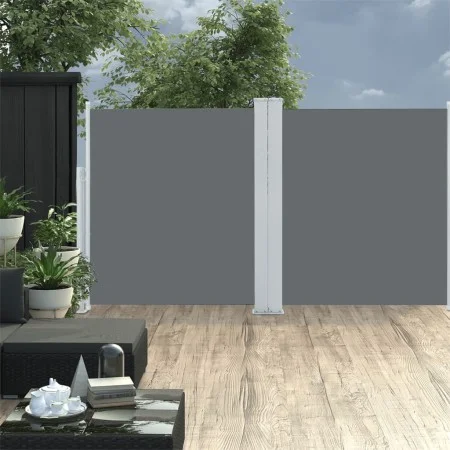 Anthrazitgraue einziehbare Seitenmarkise 140x600 cm von , Sonnenschirme - Ref: Foro24-48456, Preis: 120,13 €, Rabatt: %