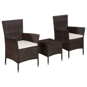Set Tisch und Stühle Bistro Garten 3-tlg synthetisches Rattan braun von vidaXL, Gartensets - Ref: Foro24-44093, Preis: 155,59...