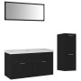 Juego de muebles de baño madera de ingeniería negro de , Muebles de baño - Ref: Foro24-3071199, Precio: 315,92 €