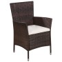 Set mesa y sillas bistró jardín 3 pzas ratán sintético marrón de vidaXL, Conjuntos de jardín - Ref: Foro24-44093, Precio: 158...