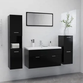 Schwarzes Badezimmermöbelset aus Holzwerkstoff von , Badezimmermöbel - Ref: Foro24-3071379, Preis: 427,11 €, Rabatt: %