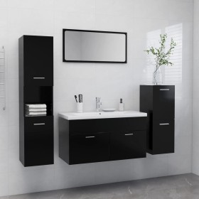 Schwarzes Badezimmermöbelset aus Holzwerkstoff von , Badezimmermöbel - Ref: Foro24-3071379, Preis: 446,65 €, Rabatt: %