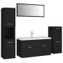 Juego de muebles de baño madera de ingeniería negro de , Muebles de baño - Ref: Foro24-3071379, Precio: 426,85 €, Descuento: %