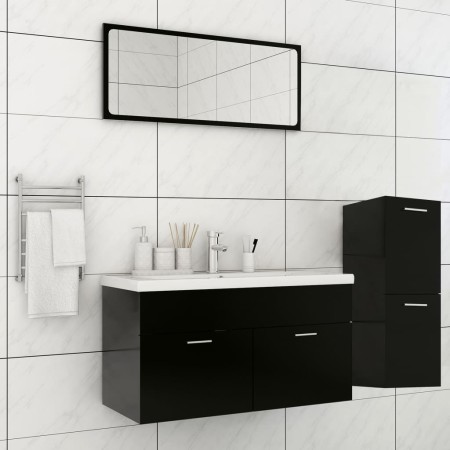 Schwarzes Badezimmermöbelset aus Holzwerkstoff von , Badezimmermöbel - Ref: Foro24-3071469, Preis: 385,36 €, Rabatt: %