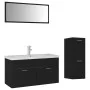 Juego de muebles de baño madera de ingeniería negro de , Muebles de baño - Ref: Foro24-3071469, Precio: 368,57 €, Descuento: %