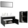 Juego de muebles de baño madera de ingeniería negro de , Muebles de baño - Ref: Foro24-3071469, Precio: 368,57 €, Descuento: %