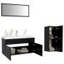 Schwarzes Badezimmermöbelset aus Holzwerkstoff von , Badezimmermöbel - Ref: Foro24-3071469, Preis: 385,36 €, Rabatt: %