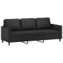 3-Sitzer-Sofa mit schwarzem Kunstlederhocker 180 cm von , Sofas - Ref: Foro24-3201122, Preis: 315,87 €, Rabatt: %