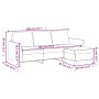3-Sitzer-Sofa mit schwarzem Kunstlederhocker 180 cm von , Sofas - Ref: Foro24-3201122, Preis: 320,93 €, Rabatt: %