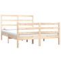 Estructura de cama madera maciza de pino 135x190 cm de , Camas y somieres - Ref: Foro24-3104981, Precio: 129,03 €, Descuento: %