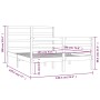 Solid pine wood bed frame 135x190 cm by , Beds and slatted bases - Ref: Foro24-3104981, Price: 129,13 €, Discount: %