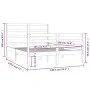 Solid pine wood bed frame 135x190 cm by , Beds and slatted bases - Ref: Foro24-3104981, Price: 121,94 €, Discount: %
