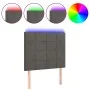 Cabecero con luces LED terciopelo gris oscuro 100x5x118/128 cm de , Cabeceros y pies de cama - Ref: Foro24-3122467, Precio: 6...
