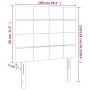 Kopfteil mit LED-Leuchten, dunkelgrauer Samt, 100 x 5 x 118/128 cm von , Kopf- und Fußteile - Ref: Foro24-3122467, Preis: 66,...