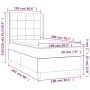 Boxspringbett mit dunkelgrauer Samtmatratze 100x200 cm von , Betten und Lattenroste - Ref: Foro24-3132664, Preis: 355,46 €, R...