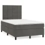 Box spring bed with dark gray velvet mattress 120x200 cm by , Beds and slatted bases - Ref: Foro24-3143014, Price: 382,21 €, ...