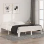 Massiver Bettrahmen aus weißem Kiefernholz, 140 x 190 cm von , Betten und Lattenroste - Ref: Foro24-810346, Preis: 104,60 €, ...