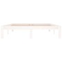 Estructura de cama de madera maciza de pino blanco 140x190 cm de , Camas y somieres - Ref: Foro24-810346, Precio: 105,88 €, D...