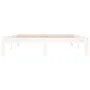 Massiver Bettrahmen aus weißem Kiefernholz, 140 x 190 cm von , Betten und Lattenroste - Ref: Foro24-810346, Preis: 104,60 €, ...