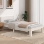 Weißer Einzelbettrahmen aus Massivholz, 90 x 190 cm von , Betten und Lattenroste - Ref: Foro24-810461, Preis: 115,51 €, Rabat...