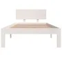 Estructura de cama individual madera maciza blanco 90x190 cm de , Camas y somieres - Ref: Foro24-810461, Precio: 113,67 €, De...