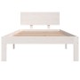 Weißer Einzelbettrahmen aus Massivholz, 90 x 190 cm von , Betten und Lattenroste - Ref: Foro24-810461, Preis: 115,51 €, Rabat...