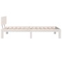 Weißer Einzelbettrahmen aus Massivholz, 90 x 190 cm von , Betten und Lattenroste - Ref: Foro24-810461, Preis: 115,51 €, Rabat...