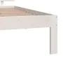 Estructura de cama individual madera maciza blanco 90x190 cm de , Camas y somieres - Ref: Foro24-810461, Precio: 113,67 €, De...