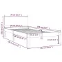 Estructura de cama individual madera maciza blanco 90x190 cm de , Camas y somieres - Ref: Foro24-810461, Precio: 113,67 €, De...