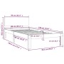 Weißer Einzelbettrahmen aus Massivholz, 90 x 190 cm von , Betten und Lattenroste - Ref: Foro24-810461, Preis: 115,51 €, Rabat...