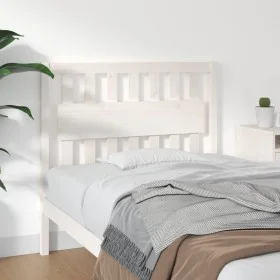 Solid white pine wood bed headboard 105.5x4x100 cm by , Headboards and footboards - Ref: Foro24-818556, Price: 51,28 €, Disco...