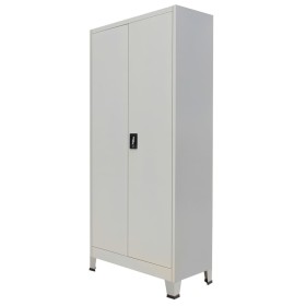 Office cabinet with 2 doors gray steel 90x40x180 cm by vidaXL, Filing cabinets - Ref: Foro24-20152, Price: 338,75 €, Discount: %