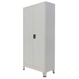 Office cabinet with 2 doors gray steel 90x40x180 cm by vidaXL, Filing cabinets - Ref: Foro24-20152, Price: 332,37 €, Discount: %