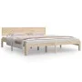 Solid wood bed frame 180x200 cm by , Beds and slatted bases - Ref: Foro24-810510, Price: 135,88 €, Discount: %