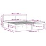 Solid wood bed frame 180x200 cm by , Beds and slatted bases - Ref: Foro24-810510, Price: 140,12 €, Discount: %