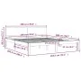 Solid wood bed frame 180x200 cm by , Beds and slatted bases - Ref: Foro24-810510, Price: 135,88 €, Discount: %
