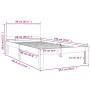 Estructura de cama madera maciza 90x190 cm de , Camas y somieres - Ref: Foro24-810460, Precio: 87,95 €, Descuento: %