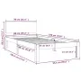 Estructura de cama madera maciza 90x190 cm de , Camas y somieres - Ref: Foro24-810460, Precio: 86,48 €, Descuento: %