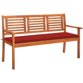 3-Sitzer Gartenbank massives Eukalyptusholz und Kissen 150 cm von , Gartenbänke - Ref: Foro24-3061002, Preis: 192,89 €, Rabat...