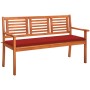 3-Sitzer Gartenbank massives Eukalyptusholz und Kissen 150 cm von , Gartenbänke - Ref: Foro24-3061002, Preis: 196,38 €, Rabat...