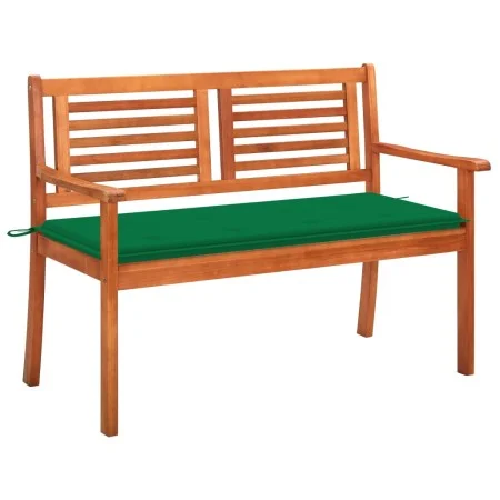 2-Sitzer Gartenbank und Kissen aus massivem Eukalyptusholz 120 cm von , Gartenbänke - Ref: Foro24-3060974, Preis: 181,48 €, R...